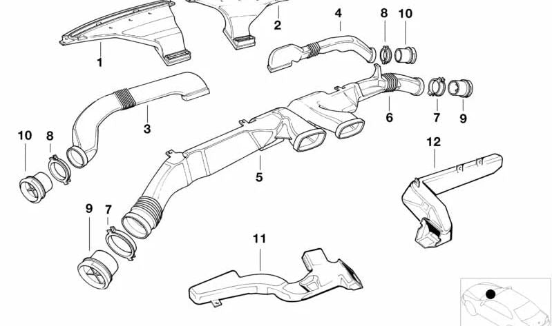 Nozzle for BMW E31 (OEM 64221970419). Original BMW