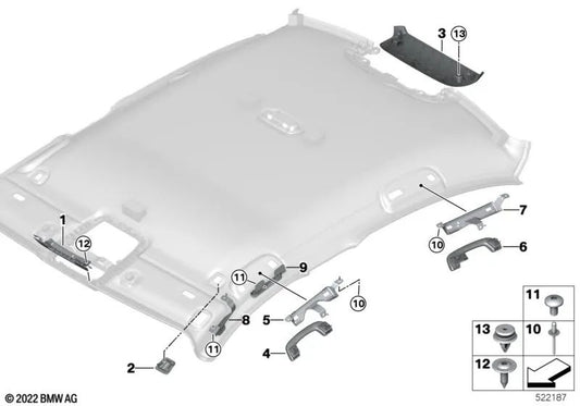 Asa trasera izquierda para BMW G20, G20N, G21, G21N Serie 3, G26 Serie 4, G30, G30N, G31, G31N, G38 Serie 5, G32, G32N Serie 6, G11, G11N, G12, G12N Serie 7, G01, G01N X3, G05 X5, G07 X7 (OEM 51167475735). Original BMW