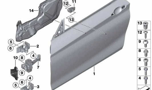 Junta original freno de puerta delantera izquierda OEM 51217308123 para BMW Serie 4 Gran Coupé (F36).