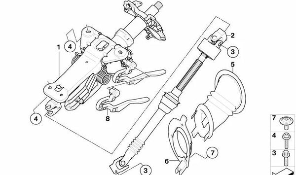 Palanca de ajuste OEM 32306768510 para BMW Serie 5 (E60, E61). Original BMW.