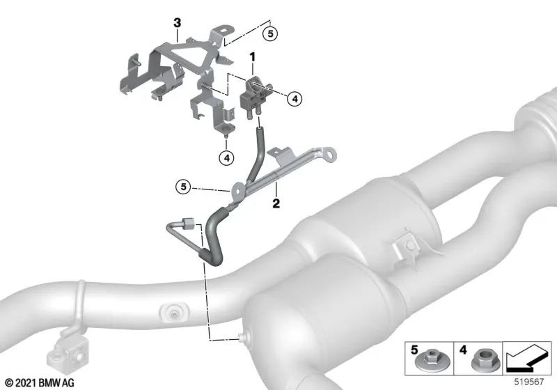 Sensor de Diferenciación de Presión para BMW F87N, F82N, F83N, F90, F91, F92, F93, F97, F98 (OEM 13628098309). Original BMW.