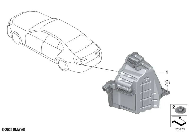 Subwoofer for BMW G70 (OEM 65135A2FE50). Genuine BMW.