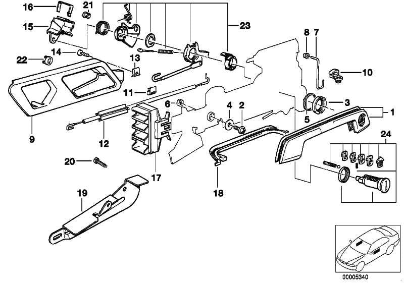 Junta Goma Manilla Maneta Puerta Para Bmw E36 E34 . Original Recambios