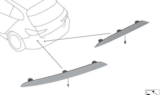 Reflector trasero derecho para BMW Serie 1 F40 (OEM 63148077174). Original BMW