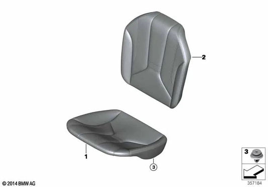 Fabric/Leather Seat Upholstery Part for BMW I12 (OEM 52206997758). Genuine BMW.