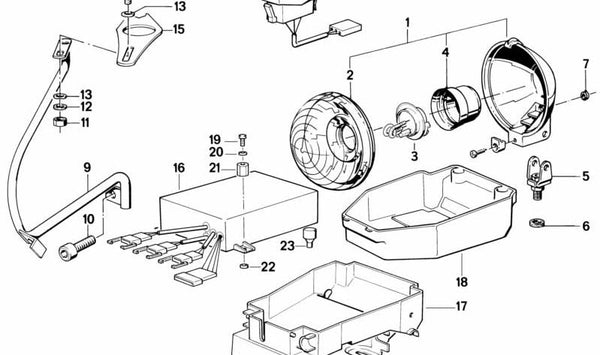 Soporte izquierdo OEM 63171243336 para BMW. Compatible con los modelos: E36, E46, E90, E91, E92, F30, F31, F32, y otros. Producto original BMW.