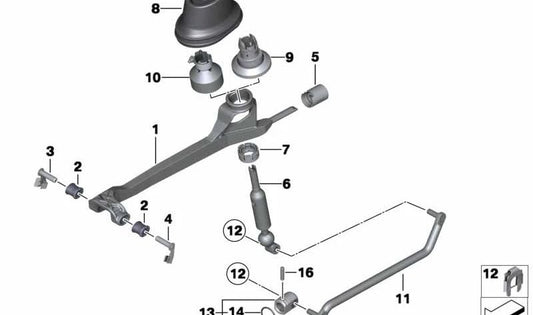 Alavanca de alteração OEM 2511758026 para BMW F25, F26 (x3, x4). BMW original.