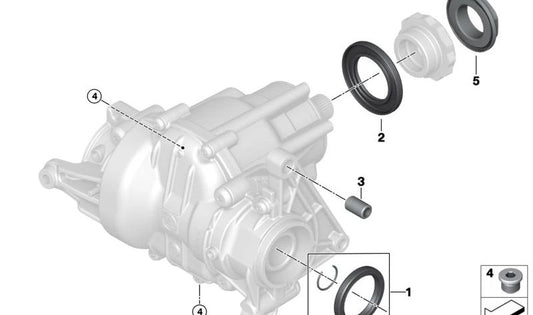 Cojín de ajuste para BMW Serie 1 F40, Serie 2 F44, F45, F46, U06, X1 F48, F49, U11, X2 F39, Mini F54, F60 (OEM 27108627025). Original BMW