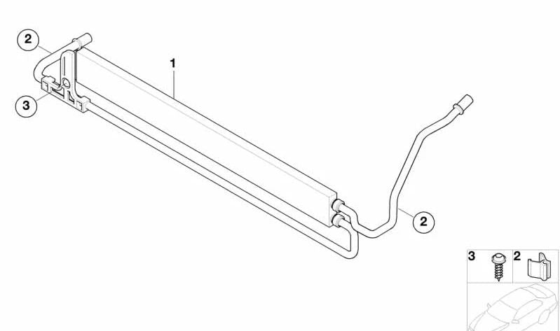 Assisted Management Radiator OEM 17217559964 for BMW E65, E66. Original BMW.