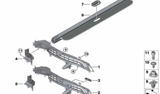 Left bracket for BMW X5 F95, G05, F95N, G05N (OEM 51477438267). Original BMW