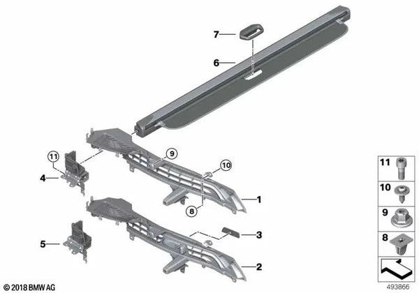 Ganchos de cinturón derecho para BMW X5 G05, G05N (OEM 51479479532). Original BMW