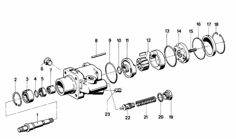 Rodamiento de Agujas para BMW Serie 5 E12 (OEM 32411105147). Original BMW