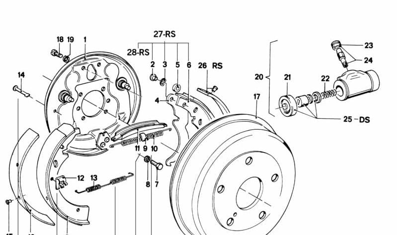 Remache para BMW Serie 3 E21, Serie 5 E12 (OEM 34213660164). Original BMW