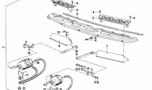 Tapa izquierda para BMW Serie 7 E23 (OEM 51711852559). Original BMW