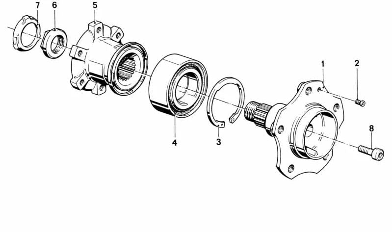 Brida de eje trasero OEM 33411136299 para BMW E34, E32. Original BMW