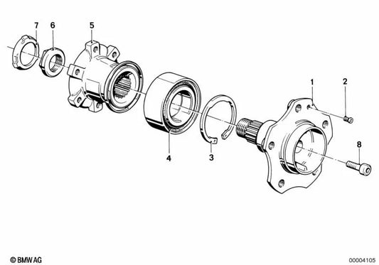 Eje trasero para BMW E28 (OEM 33411131758). Original BMW.