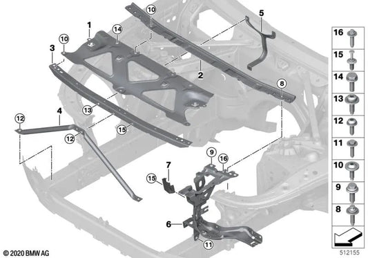 Cubierta de Cerradura Izquierda para BMW G32, G11, G12 (OEM 51747407767). Original BMW