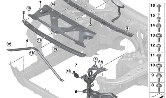 Cubierta de cerradura derecha OEM 51747407768 para BMW G32, G11, G12. Original BMW.