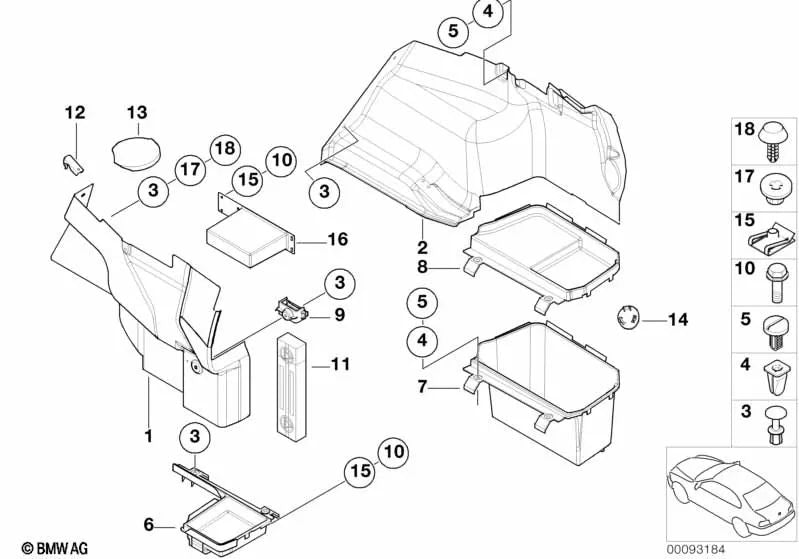 Right side panel for BMW 3 Series E46 (OEM 51478193796). Original BMW