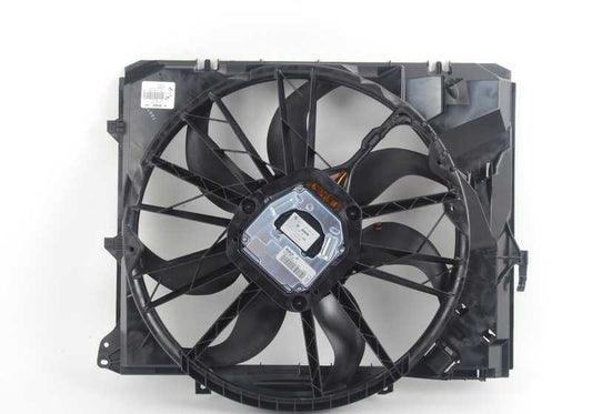 Fan housing with fan for BMW E81, E82, E87, E88, E90, E91, E92, E93, X1 E84 (OEM 17425A3F106). Original BMW