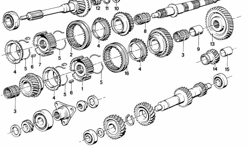 Jaula de Agujas para BMW Serie 3 E21, E30, Serie 5 E12, E28 (OEM 23221204203). Original BMW