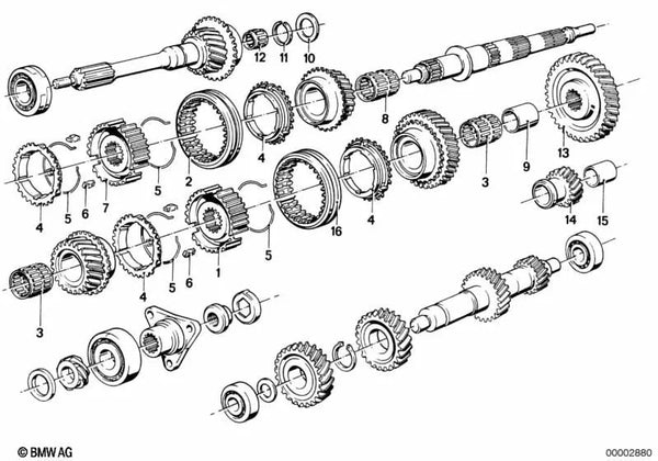 Buje para BMW Serie 3 E21, E30 Serie 5 E12, E28 (OEM 23221205216). Original BMW