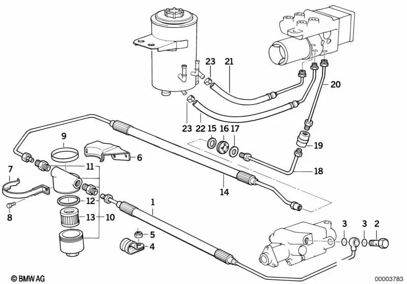 Tubería de Retorno para BMW Serie 8 E31 (OEM 37131159539). Original BMW