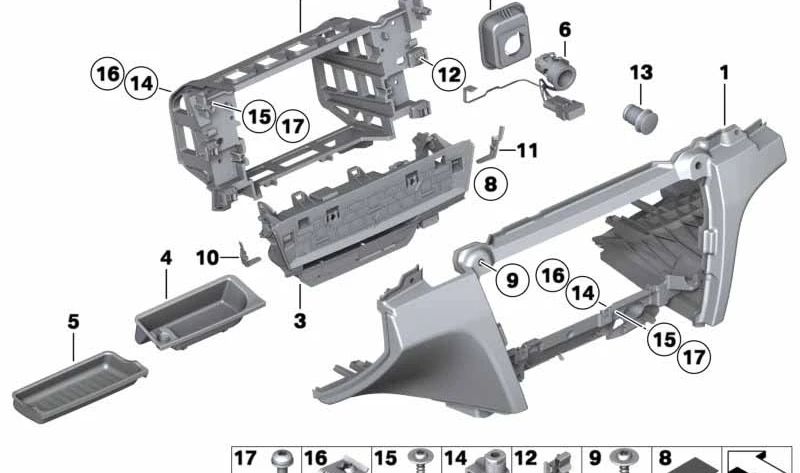 Toma de corriente encendedor con LED para BMW Serie 7 F01, F02, F04, Z4 E89 (OEM 61349192248). Original BMW