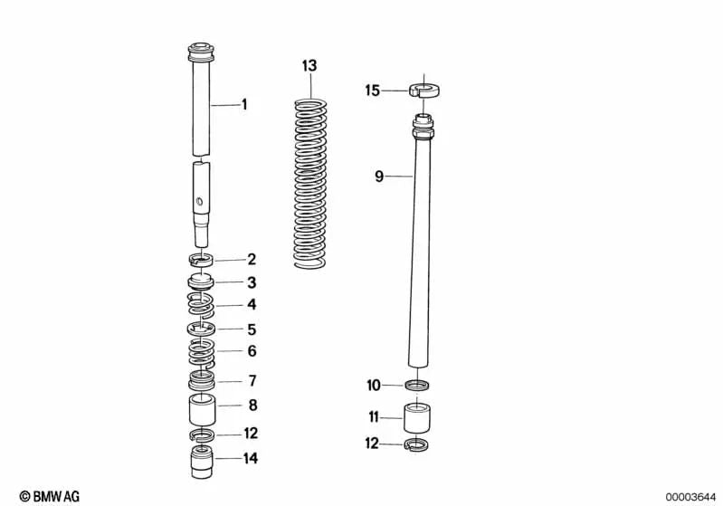 Anillo de guía para BMW F07, F10, F11, F06, F12, F13, F01N, F02N (OEM 31422311095). Original BMW.