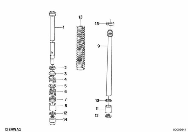 Anillo de guía para BMW F07, F10, F11, F06, F12, F13, F01N, F02N (OEM 31422311095). Original BMW.