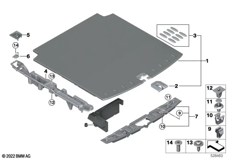 Apoyo para estante intercambiable para BMW XM G09 (OEM 51479873649). Original BMW