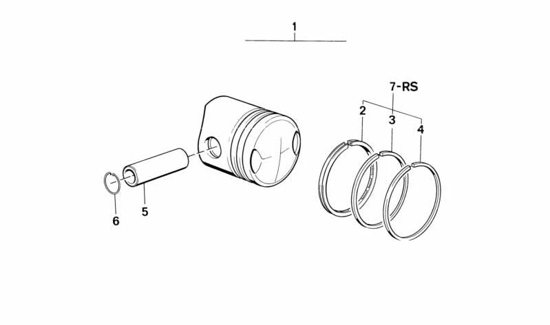 Boulon de piston OEM 11251257078 pour BMW (Modèles compatibles: 3 E21, E30 Series | Series 5 E12, E28 | 6 E24 Series). BMW d'origine.