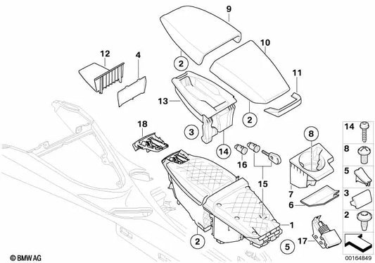 Cubierta derecha para BMW E63, E63N, E64, E64N (OEM 51167125062). Original BMW