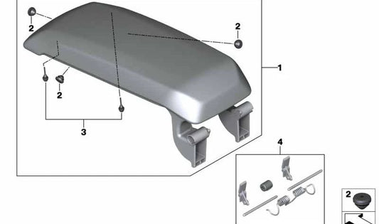 Tampa de borracha OEM 51169875344 para BMW F40, F44. BMW original.