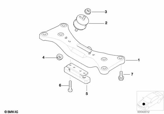 Hexagon socket head cap screw with flange for BMW 5 Series E39, 7 Series E38 (OEM 22311095939). Original BMW.