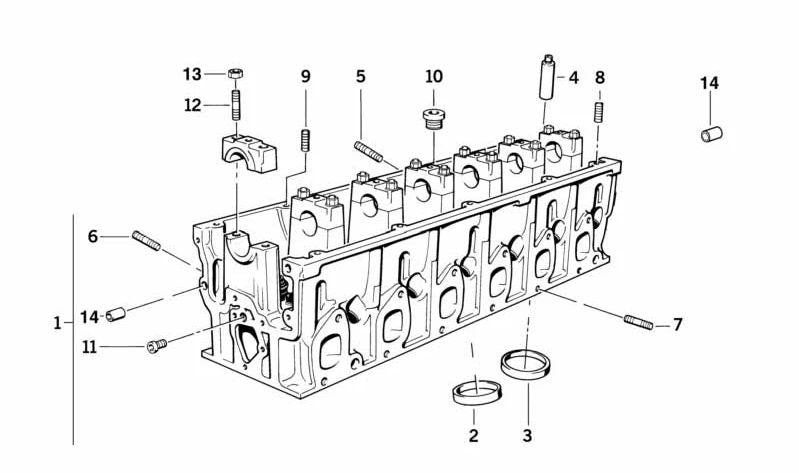 Asiento de válvula de escape OEM 11121715253 para BMW E30, E36, E46, E34, E32, E38, E31, Z3. Original BMW.