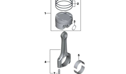 Tornillo de biela OEM 11248657724 para BMW (Modelos compatibles: F20, F21, F40, F22, F23, F44, F45, F46, F30, F31, F34, G20, G21, F32, F33, F36, G30, G31, G32, G11, G12, G14, G15, G16, F48, F39, G01, G02, G05, G06, G07, G29, I12, I15). BMW d'origine.