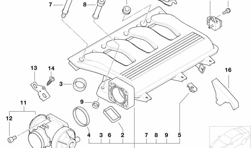 Tornillo para BMW E87, E46, E90, E91, E92, E93, E39, E60, E61, E63, E64, E65, E66, E83, E70, E71 (OEM 11717788188). Original BMW