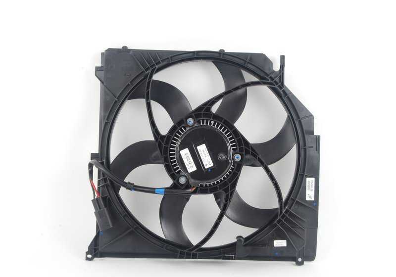 Fan housing with fan for BMW E83, E83N (OEM 17113452509). Original BMW.