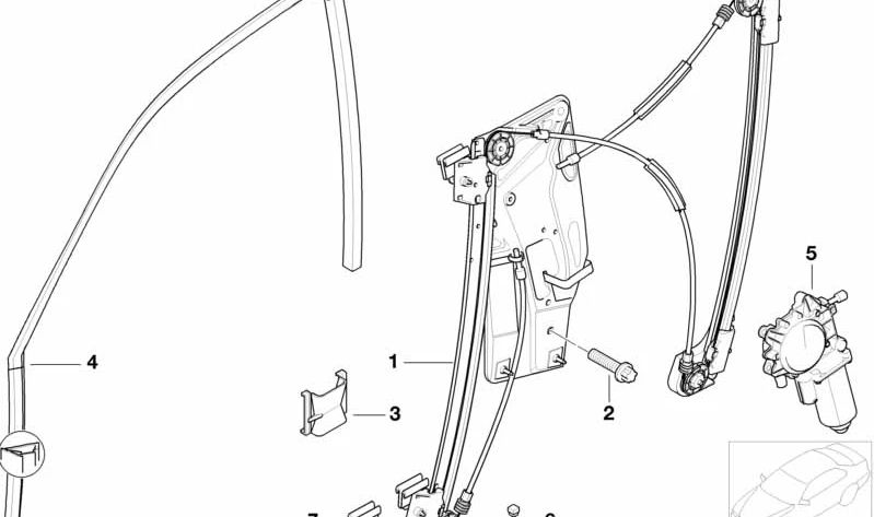 Clipe de fixação do OEM 51328164788 para BMW E39, E38. BMW original.