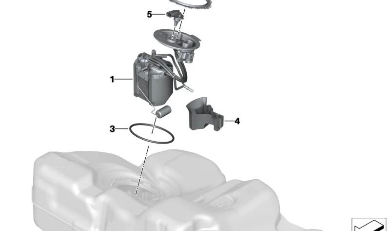 Bomba de combustível OEM 16115A063D0 para BMW G70. BMW original.