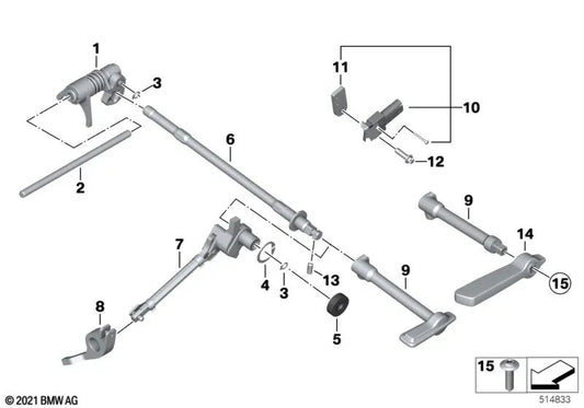 Schaltwelle for BMW Motorrad R K34, K35 (OEM 23008414064). Original BMW Motorrad