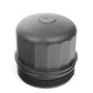 Tapa del filtro de aceite sin tornillo de drenaje para BMW F07, F10, F11, F90, G30, F06, F12, F13, F01, F02, F04, G11, G12, F91, F92, F93, G14, G15, G16, E70, F15, F85, F95, G05, E71, F16, F86, F96, G06, G07 (OEM 11427615389). Original BMW.