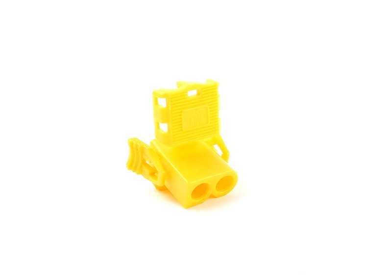 Cárter de enchufe amarillo para BMW E82, E88 Serie 1 E30 Serie 3 E60, E60N, E61, E61N Serie 5 (OEM 61131378419). Original BMW.