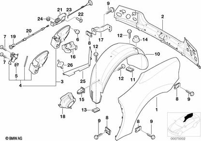 COMPLETO POSTERIORE PER LA BASSA PER SERIE BMW 5 F07, F10, F11, F06, F12, F13 (OEM 41348400009). BMW originale.