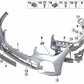 Portaplacas delantero para BMW X5 G05 (OEM 51118069223). Original BMW