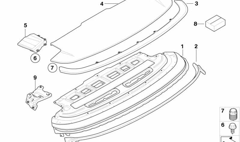 Salida de varillaje tapa izquierda para BMW Serie 3 E93, E93N (OEM 54377174547). Original BMW.