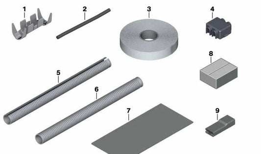 Juego de cinta de sellado para pasacables BMW E81, E82, E87, E88, F20, F21, F52, E30, E36, E46, E90, F30, F31, F34, F32, G26, E39, E60, F07, F10, F11, F18, F90, G30, G31, G38, E63, E64, F06, F12, F13, G32, E38, E65, F01, F02, F04, G11, G12, I01, I12, I15,