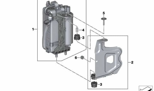 Soporte Condensador para BMW G29 (OEM 64536808535). Original BMW