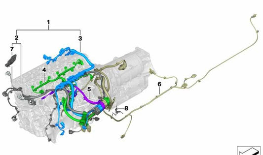 Ligne d'alimentation pour la série BMW 3 G20, G21 (OEM 12518473157). BMW d'origine